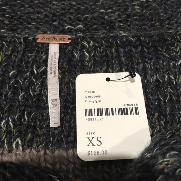 NWT FP Northern Lights Sweater Mini Dress Grey - Picture 6 of 8